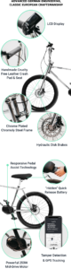 Advanced German engineering, classic European craftsmanship. This is an infographic of some of the features of EINS.