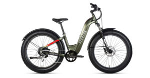 Aventure step-through ebike in green