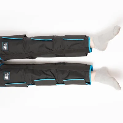 Ice Legs Cold Therapy Packs applied on an individual for soreness and recovery speed.