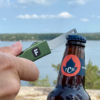 Flipped Tools out the front bottle opener in action! It's a nice day at the beach.