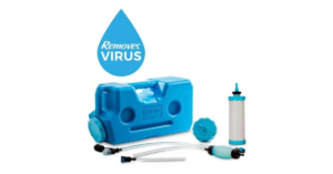 Aquabrick Water Purification System with accessories.