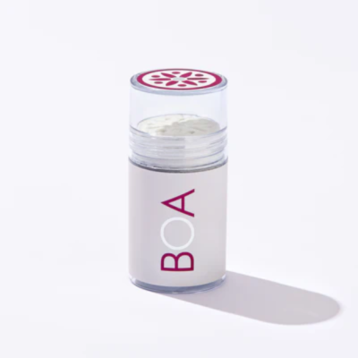 The BOA Skin Care Smart Natural Exfoliant in a cylindrical casing.