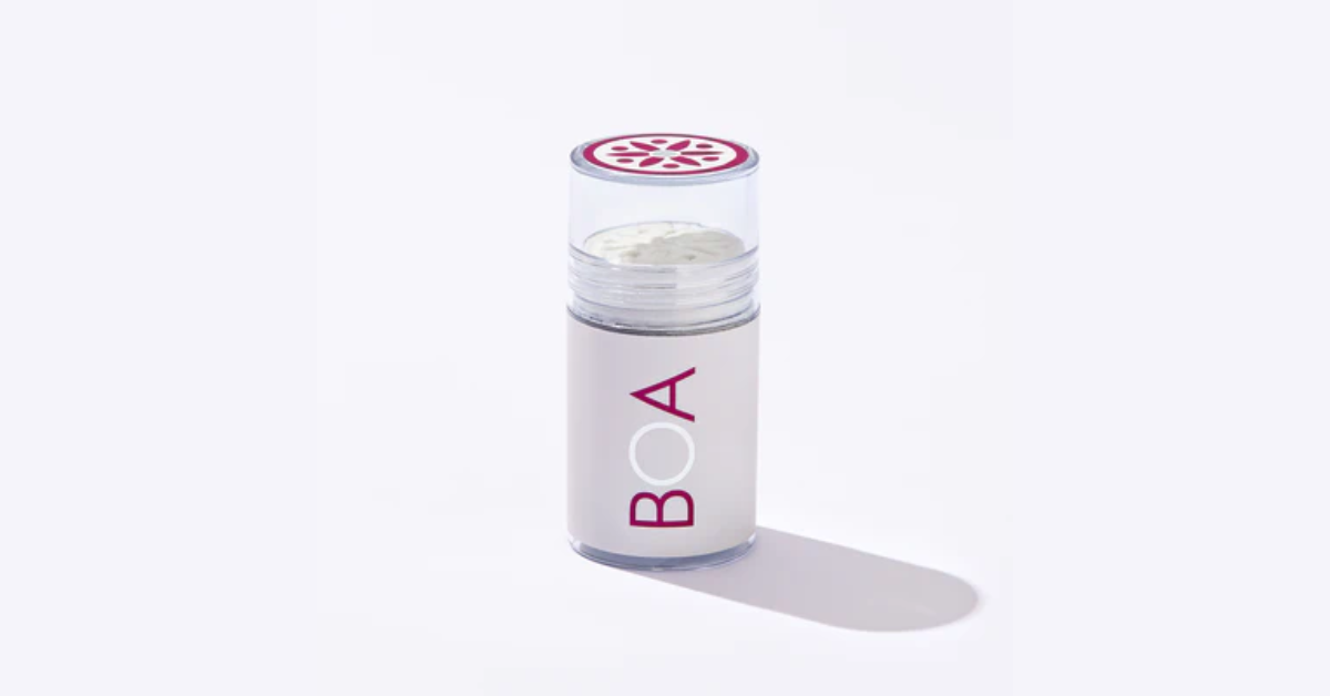 The BOA Skin Care Smart Natural Exfoliant in a cylindrical casing.