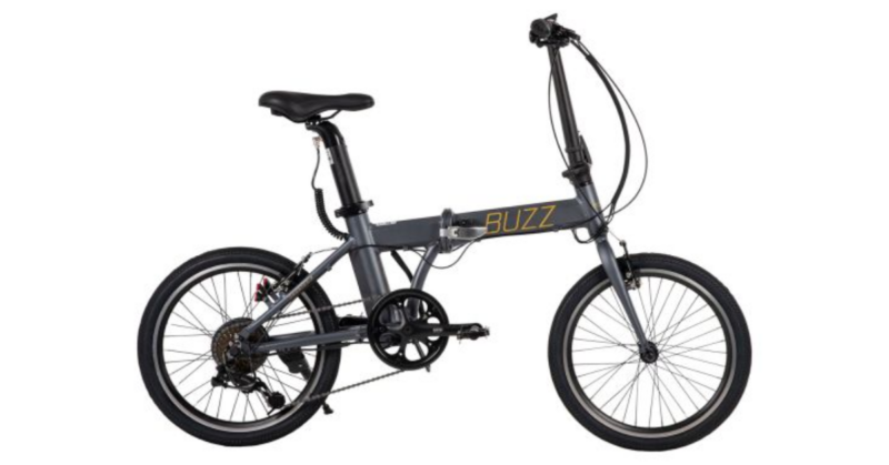 A side view of the Charter F Folding E-Bike from BUZZ Bikes.