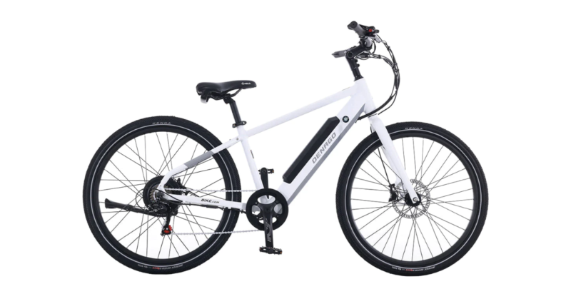 The Denago City Model 1 Top-tube ebike ready for a ride.