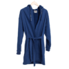 The DudeRobe Men's Luxury Bathrobe in dark blue.