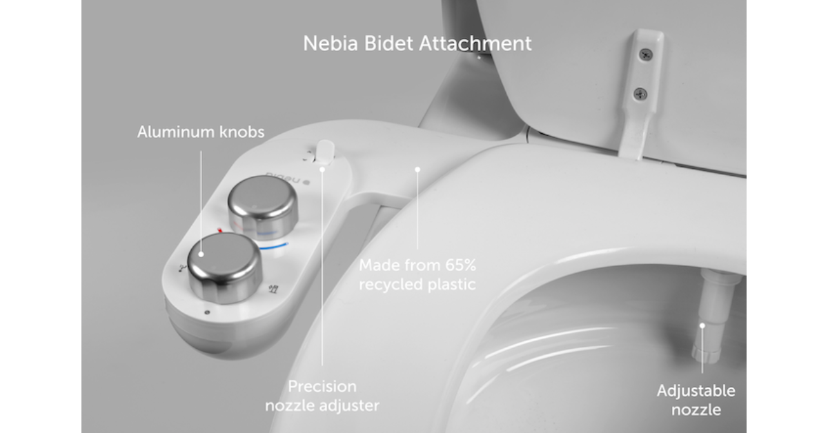 The knobs and more facts about Nebia Bidets from Nebia.