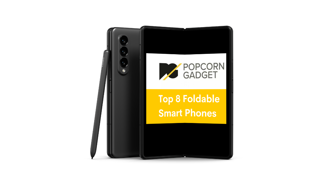 A popcorngadget foldable smartphone mockup.