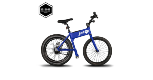 The JackRabbit Micro ebike in blue.