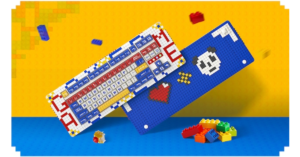 A built design of the Pixel Brick-Compatible Mechanical Keyboard.