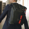 The LEVANTE Waterproof Modular Daily Backpack on someone's back.
